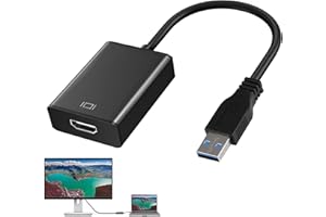 DONOONIS Adattatore USB Hdmi, Adattatore Hdmi USB 1080p Full Hd, USB 3.0/2.0 to Hdmi Video Adapter Cavo Grafica Convertitore Compatibile Con Windows 7/8/8.1/10/11 per PC, Laptop, Proiettore, Hdtv