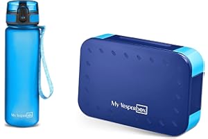 My Vesperbox - Mini Lite Set – Bento Box & Trinkflasche 500ml – Lunchbox mit variablen Fächern – Brotdose für Kinder – auslaufsicher, BPA-frei – ideal für Schule & Kindergarten