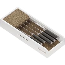 Bambus Messer-Organizer Für Schublade – Groß, Flexibel Einteilbar, Für Messer Bis 30,5 Cm, Natur