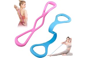 cersaty 2 Stück Fitness Widerstandsbänder, Dauerhaft Fitnessbänder Brust Expander TPR Resistance Bands für Finess,Yoga Pilates,Offener Rücken,Schultern