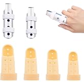 Scettar 6 Pieces Finger Splint Adjustable Finger Protector Finger Splint Hand Ferulates Finger Plastic Finger Splint for Brok