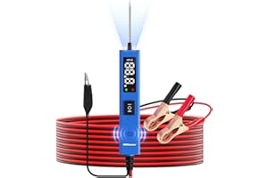 OBDResource Prüflampe kfz Stromkreis Tester, 0-80V DC Autospannungsprüfer mit Stromkreisfühler Digitaler Bildschirm zum Testen von Autobatterie/Kontinuität/Erdung/Polarität/Diode/Lampe