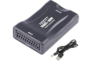MISOTT Scart auf HDMI Konverter Adapter, Scart zu HDMI Konverter, Scart to HDMI Adapter Converter, Scart Eingang HDMI Ausgang Konverter