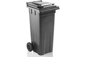 STORM TRADING GROUP Wheelie Bin 140L Outdoor/Indoor Commercial and Industrial Waste Disposal Wheel Bin Great For Workplace With Strong Rubber Wheels
