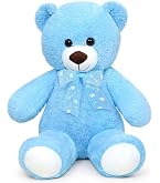 Lot de 12 mini ours en peluche avec vêtements en toile de jute, jouets pour décoration d'anniversaire, de mariage, de fête de Noël (bleu, blanc, style mignon