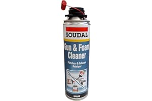 Soudal Nettoyant professionnel pour pistolet, mousse 500 ml (nettoyant hautement actif pour rincer les pistolets de montage et mousse PU fraîchement traitée)