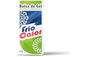 Practicosa Bolsa de Gel Frío y Calor Reutilizable. Bolsa de Primeros Auxilios para Congelador o Microondas. Compresa Fría-Caliente para Lesiones, Traumatismos y Esguinces. 13x27 Cm. 1 Unidad