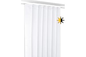 ‎BEAUTEX BEAUTEX Verdunkelungsgardine mit Kräuselband U-Band, Blackout Vorhang Blickdicht abdunkelnd, Größe und Farbe wählbar (Breite: 140 cm, Höhe: 145 cm, Weiß)