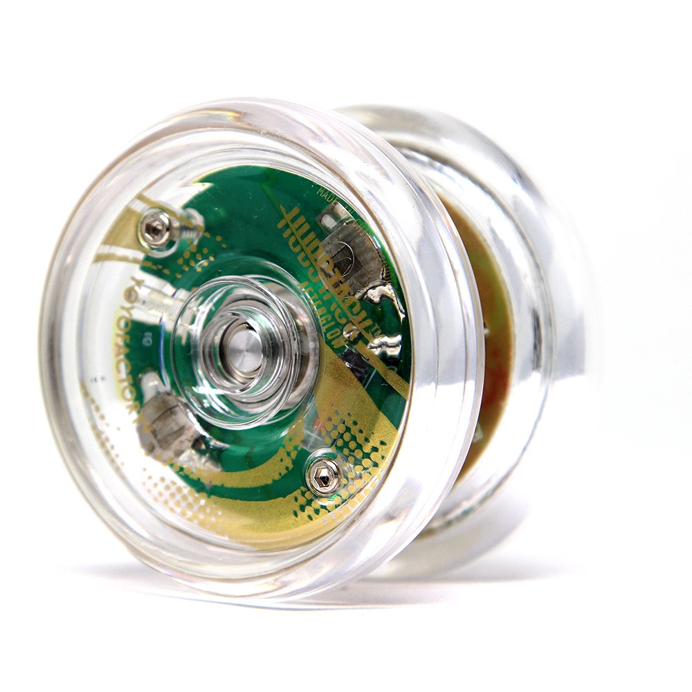 YoyoFactory HUBSTACK LED YoYo TRANSPARENT (Leuchtendes Yoyo, Schnur