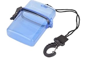 Uadme Waterproof Airtight Dry Box, Diving Dry Boxes, Transparent Underwater Box, Plastic Floating Case, for Surfing Canoe Kayak Water Sports (Transparent Blue)
