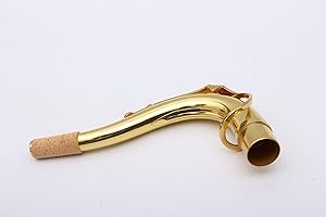 YINFENTE Nuovo sax tenore collo sassofono tenore curva collo oro lacca riparazione sax parti 28mm (27.5mm)