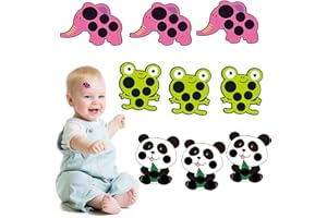 KSJEHW 9 Piezas Tiras de Termómetro, Termómetro Digital Frente, Bebés Tira de Temperatura, Pegatina Portátil Reutilizable para Control de Temperatura, Indicador de Temperatura Reutilizables(animal)