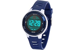 DTKID Montre Enfant Garcon Fille Ado, Montre Digitale Enfant Extérieur Sport Etanche avec Alarme Minuteur Lumière LED,pour Enfants 4-15 Ans