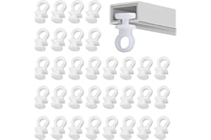 QZVCGSTA 100 Pezzi Curtain Glider Hooks Ganci Plastiche per Tende Accessori Tende Scorrevoli Ganci Binario Curtain Glider Hooks per Anelli Sistema di Binari Accessori per Tende E Binari per Tende