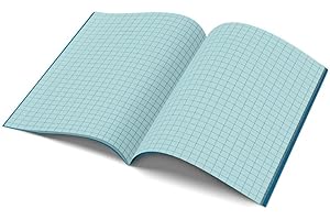 THE DYSLEXIA SHOP A4-10mm Squared Tinted Exercise Book - Blue Cover - Aqua - Single Book