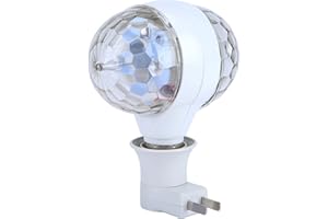 EECOO Luces Discoteca Bola E27 6W, efecto de fiesta navideña, bola mágica, LED KTV, DJ, luz de discoteca RGB LED (blanco)