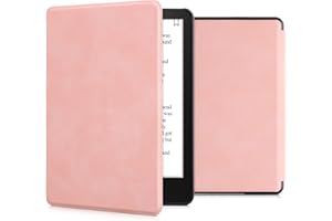 kwmobile Etui kompatybilne z Amazon Kindle Paperwhite (11. generacja - 2021) - Etui ochronne ze skóry nubukowej z klapką do czytnika e-booków - Dusty Pink