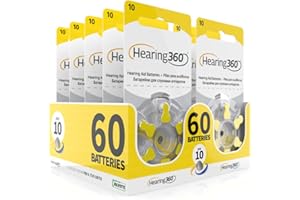 SDU SPECIALISTIDELLUDITO 60 Pile Modello 10 Giallo (PR70) - 10 Confezioni da 6 Batterie per Apparecchi Acustici 1,45V - Pile Acustiche Rayovac Varta Extra