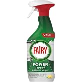 Fairy Power Sprey, 3'&uuml; 1 arada, Bulaşıklarınız Ve Mutfağınız I&ccedil;in Zahmetsiz Temizlik Ve Parlaklık, Limon Kokulu, 500ml