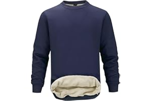 PrimeCrest Mens Sweatshirts Fleece Lined Jumper Crew Neck Tops