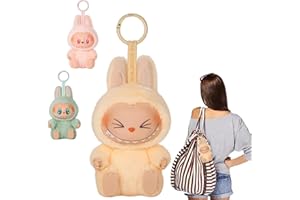 LEWBDF Labubu Keychain, Labubu Peluche, Pupazzi Labubu, Labubu Original, Labubu Plush Toy, La-Bubu Keychains, Labubu Puppets, Figura Di Scatola Cieca Labubu Birthday Gift for Children (A)