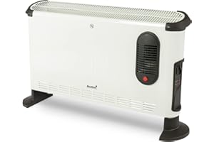 MaxxHome Convecteur - Chauffage Électrique Avec 3 Réglages de Chaleur - Chauffage Électrique Chauffe Jusqu'à 55m² Pour Salon, Salle de Bains & Chambres - 3000W Blanc
