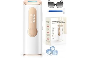 HAARLOSY Depiladora Laser IPL con Refrigeración, Innovadora Función 3 en 1, 9 Niveles de Energía, 999,900 Flashes, Depiladora Luz Pulsada Indolora para Todo el Cuerpo