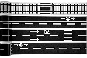 KSJEHW Lot de 4 rouleaux de ruban adhésif amovible Washi pour enfants, jouets et voitures pour enfants, 5 x 500 cm