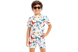 A2Z 4 Barn Pojkar Baddräkt Tvådelad topp och badbyxor Shorts Set Baddräkt QuickDry Badkläder Barn Rashguard Beach Baddräkt Poolkläder Ålder 2-14 år
