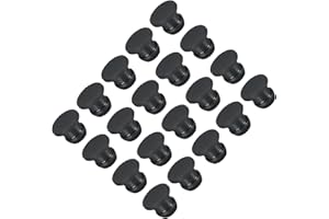 TOP-VIGOR 20Stk Silikon Einrastende Lochstopfen – 8mm Durchmesser – Gummi Panel Abdeckkappen Rund – wasserdichte Dichtungsstopfen Für Küche, Badezimmer, Garagen – Schwarz