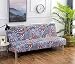 Produktbild Cornasee Sofabezug 3 sitzer ohne armlehne - Clic Clac Sofahusse Stretch Bettcouch Schonbezug Blumendruck,M