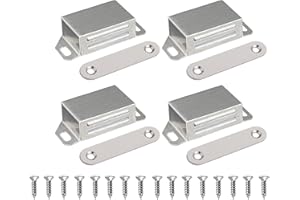 ‎LOOGI Magnetschnäpper Schranktür Magnet - LOOGI Magnetverschluss Türmagnete Türschließer Türmagnet Möbelmagnet, Edelstahl 10KG Stark Schrankmagnete für Schranktüren Schubladen Balkontür Möbel (4 Stück)