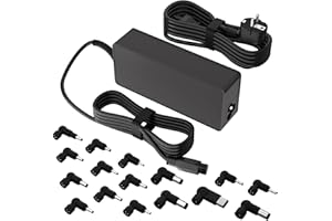Apcstyle Chargeur Universel 90W 16Tips Chargeur Universel pc Portable Compatible avec Acer ASUS HP Lenovo Toshiba Dell BM Samsung Sony Fujitsu Gateway Ordinateur Portable Ultrabook chromebook Cordon