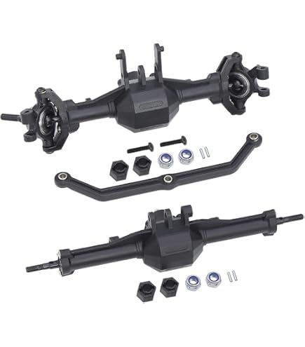 INJORA Essieux Avant Et Arrière RC Axial SCX10 II 90046 90047 - Essieu Métal Nylon Robuste Pour Rock Crawler 1/10