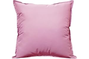 LIZZIE JACOBS New Waterproof Garden Cushion Covers Furniture Outdoor Indoor Seats Patio Living Room Cushion Covers (45 x 45 cm (18"x18"), Pink)