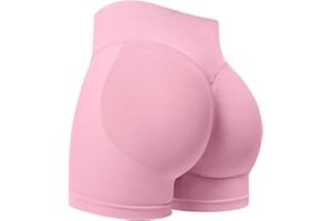 ZAAYO Damen Sport Shorts 3.6" Invisible Scrunch Butt Lifting Gym Workout Short Hoch Taille Yoga Short Nahtlose Booty Biker Shorts