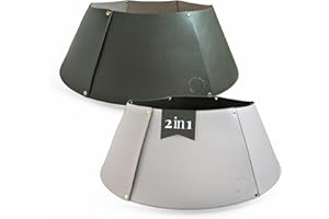 ‎LIVLIG53 LIVLIG Weihnachtsbaumständer Abdeckung 70cm, Verstellbarer Weihnachtsbaum Kragen, Christbaumständer Abdeckung, Faltbarer Baumkragen, grau/grün