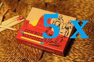 WESTINGHOUSE Überallzünder Streichhölzer 5er PACK Zündhölzer Outdoor Camping Cowboy Matches Überall