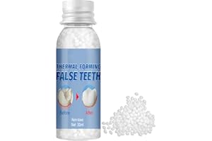 KAYZON Temporary Tooth Filling, Thermal Forming False Teeth, Tooth DIY Moldable Fake Teeth Beads for Temporary Fixing, Tooth Filler for Missing Broken Fake Chipped Teeth (1pcs)