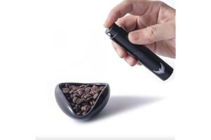 KNODOS Coffee Bean Dosing Cup with RDT Spray Bottle Premium Dosing Vessel and Bean Spritzer Set - Single Dose Measuring Tray Kit/Coffee Lover Gift, D2024 (Ceramic Bowl (Black))
