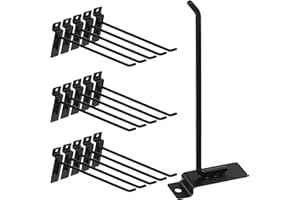 Swpeet Assortiment de 20 crochets robustes de 20,3 cm pour panneau à lattes - Accessoires pour panneau à lattes - Crochets muraux pour panneaux perforés - Crochets d'affichage pour vente au détail -
