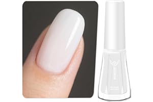 Aieenjor Smalto bianco lattiginoso Unghie, bianco latte, senza UV, 10 ml