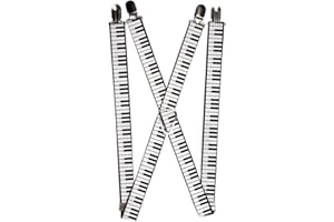 BUCKLE-DOWN Buckle Down Unisex's Suspender-Piano, One Size