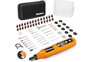 GINELSON Mini Cordless Rotary Tool, USB Charging, 5-Speed Rotary Tool Kit with 70 Accessories, Multi-Purpose 3.7V Power Multi Tool for Sanding, Polishing, Drilling, Etching, Engraving, Cutting, DIY