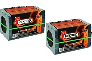 BRENNSTOFF Braunkohle Kaminbriketts Heizprofi - hoher Energiegehalt dadurch sehr hohe Wärmeabgabe 2x10 kg