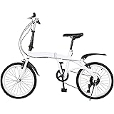 LUNICASHA Bicicletta pieghevole da 20 pollici, bicicletta pieghevole per adulti, 20 pollici, bicicletta pieghevole a 7 marce,