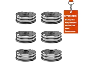 RIVERSHINE Bobines de fil de rechange, compatible avec la coupe-bordure Parkside LIDL PRTA 20-Li A1, B2, C3 ; PRT 550 A1, A3 ; PRT 300 A1 (6)