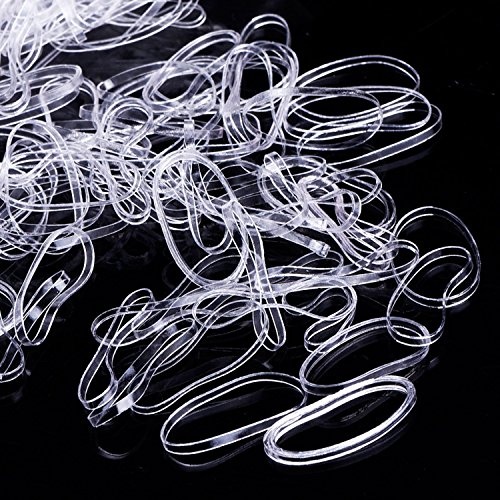 eBoot Klar Elastische Bänder Haar Gummibänder Haarband Haargummibänder, 1000 Stück - 3