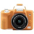 Easy Hood Case for Canon EOS M50 Digital SLR Camera, Anti-Scratch Soft Silicone Housing Protective Cover Protector Skin (Brown)