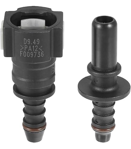 X AUTOHAUX Pack 5 Conectores Rápidos Línea Combustible 11.80mm (ID8) - Macho Para Manguera Nailon O Goma